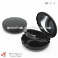 Matte silver round empty compact powder 59mm